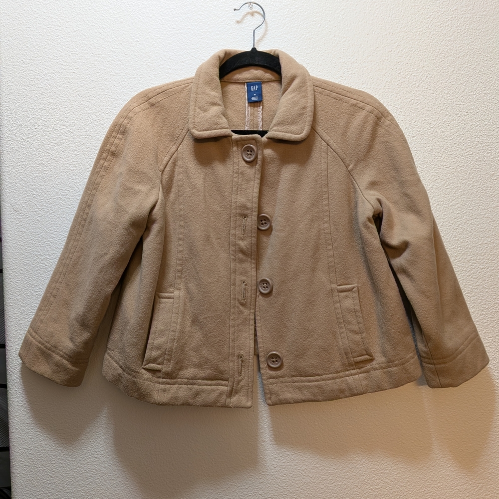 GAP Light Brown 3/4 Sleeve Cropped Coat